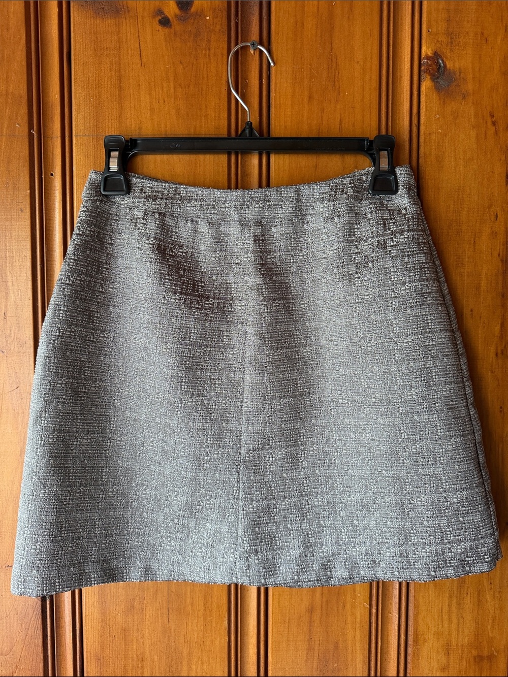 Reformation Silver-Gray Mini A-Line Skirt